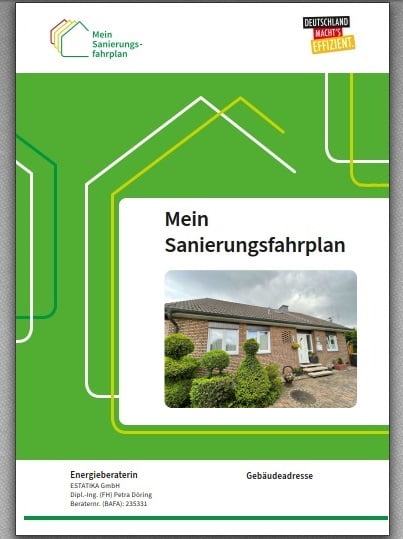 Deckblatt eines Sanierungsfahrplans für ein Einfamilienhaus in Everswinkel (NRW)