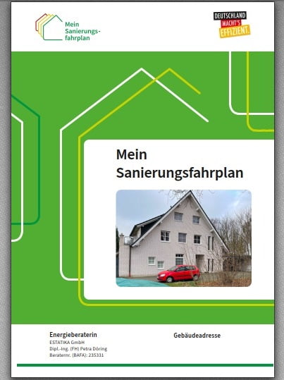 Deckblatt von Sanierungsfahrplan für ein Einfamlienhaus in Saerbeck (NRW)