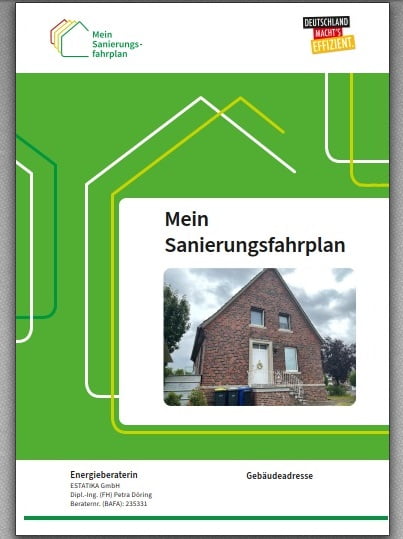 Deckblatt von Sanierungsfahrplan für Einfamilienhaus in Senden (NRW)